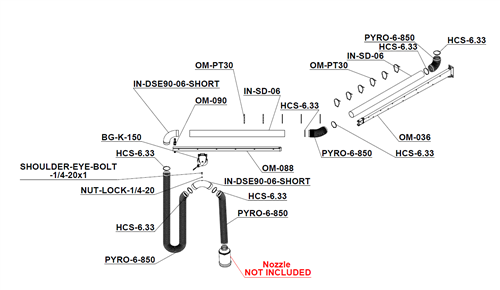 Application image for Articulating Crane Drop for Hoses - Vehicle Exhaust