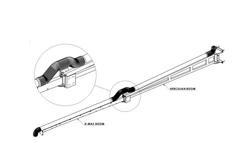 Application image for Articulating Crane Drop for Hoses - Vehicle Exhaust
