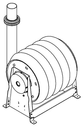 Application image for Spring Recoil Hose Reel -  4''/ 5''/ 6''/ 8'' Ø
