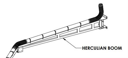 Application image for HERCULIAN Arm Extensions to 44’ - Externally Supported - 6.5'' Ø (650 CFM) & 8'' Ø (1000 CFM)