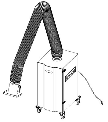 Application image for ROLL-FLEX (PC Mobi-Flex) Portable Fume Extractor - 1400 CFM
