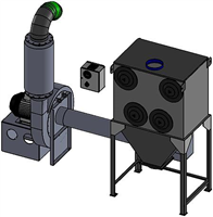 horizontally oriented cartridge, high-pressure fume & dust collector
