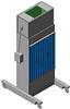 3D Drawing of a self-contained, free-standing dust collection solution