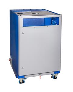 Down flow wheeled filter for welding fumes, fine and coarse dusts as well as of small quantities of chips