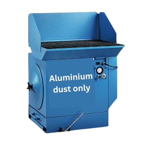 Aluminum dust downdraft table