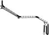 Single articulating extension boom complete with 8