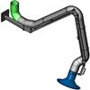 Stainless Steel Extraction arms with wall bracket drawing