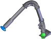 3D model of high-performance fume extraction arm with external support joints