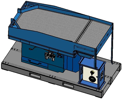 3D Drawing of a shell sorting downdraft table