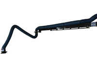 Super Flex extraction arm with wall bracket, horizontal arm with ball bearings, hose and hood