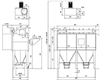 Drawing of L-Series Central Dust Collector unit