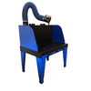 Backdraft and Downdraft table with a built-in regulating Damper & up to 3 extraction arms