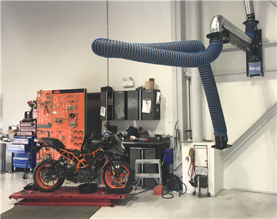 Snorkel arm service garage
