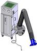 3D Image of a portable mist collector with a long Flexi-II extraction arm