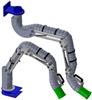 Atex Certified Laboratory Extraction arms with wall or ceiling mount in 3 sizes