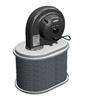 3D Drawing of LF 50 unit with fan