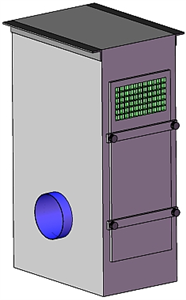 1200 VOM vertical coolant mist, smoke, and dust collector drawing