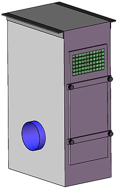 1200 VOM vertical coolant mist, smoke, and dust collector drawing
