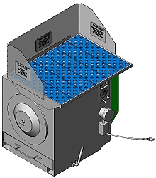 3D Drawing of ALH1 Downdraft table for aluminum dust