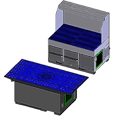 3D Drawing of DT3000 Downdraft table