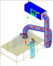 Animated Diagram for Ducted Air Cleaners